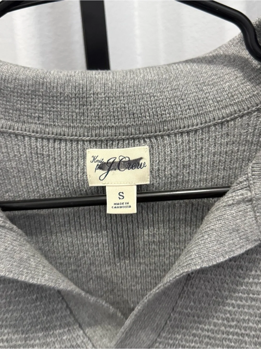 J Crew Gray Short Sleeve Sweater Polo Men’s Knit Fall Size Small NWOT